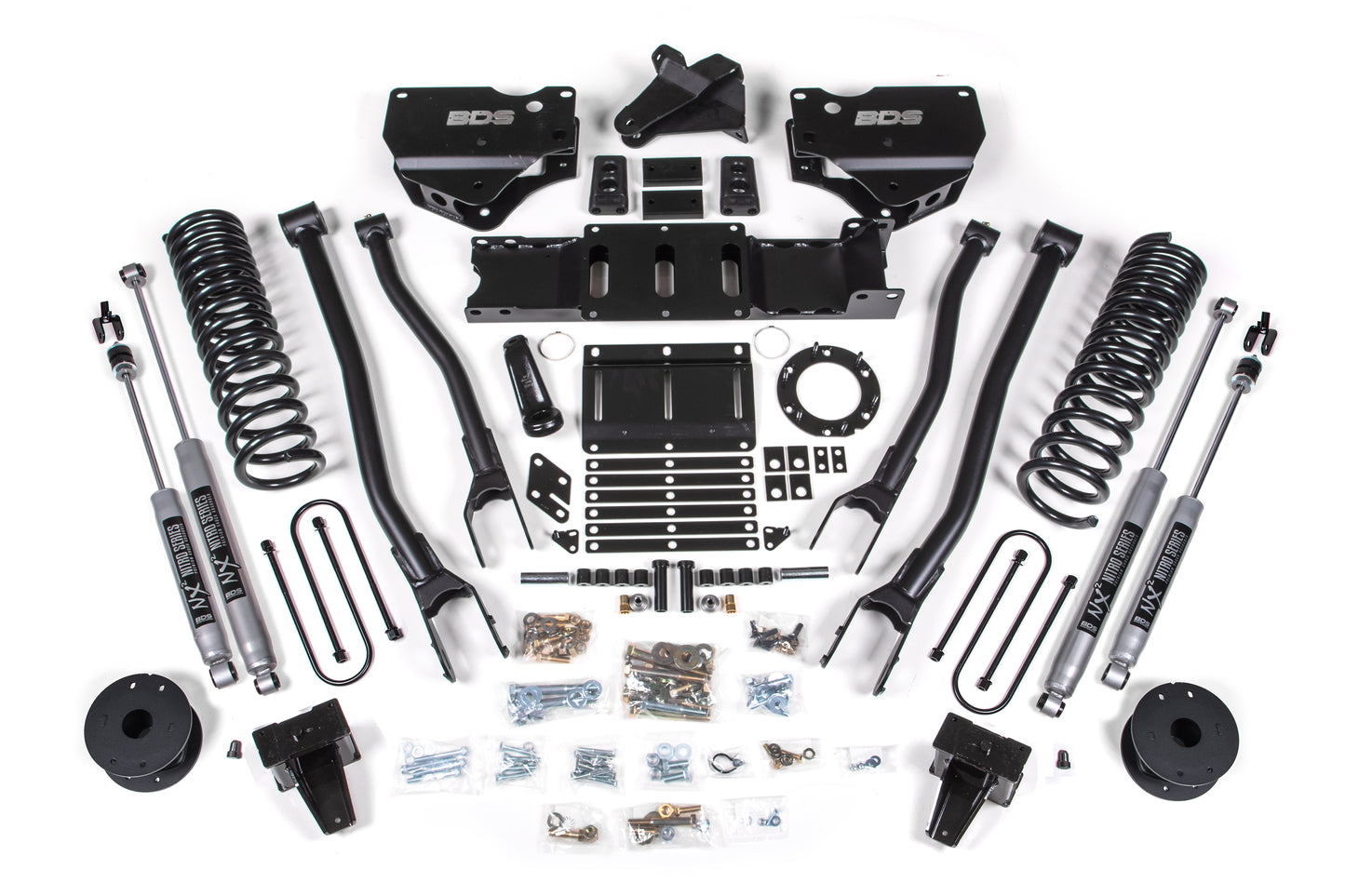 BDS SUSPENSION 5.5 Inch Lift Kit W/ 4-Link - Ram 3500 W/ Rear Air Ride (19-24) 4WD - Gas BDS1734H