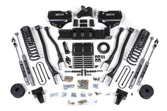 BDS SUSPENSION 6 Inch Lift Kit W/ 4-Link - Ram 3500 W/ Rear Air Ride (19-24) 4WD - Diesel BDS1733H
