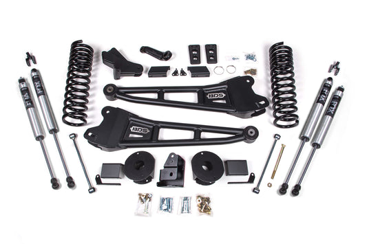 BDS SUSPENSION 4 Inch Lift Kit W/ Radius Arm - Ram 2500 W/ Rear Air Ride (14-18) 4WD - Diesel BDS1773FS