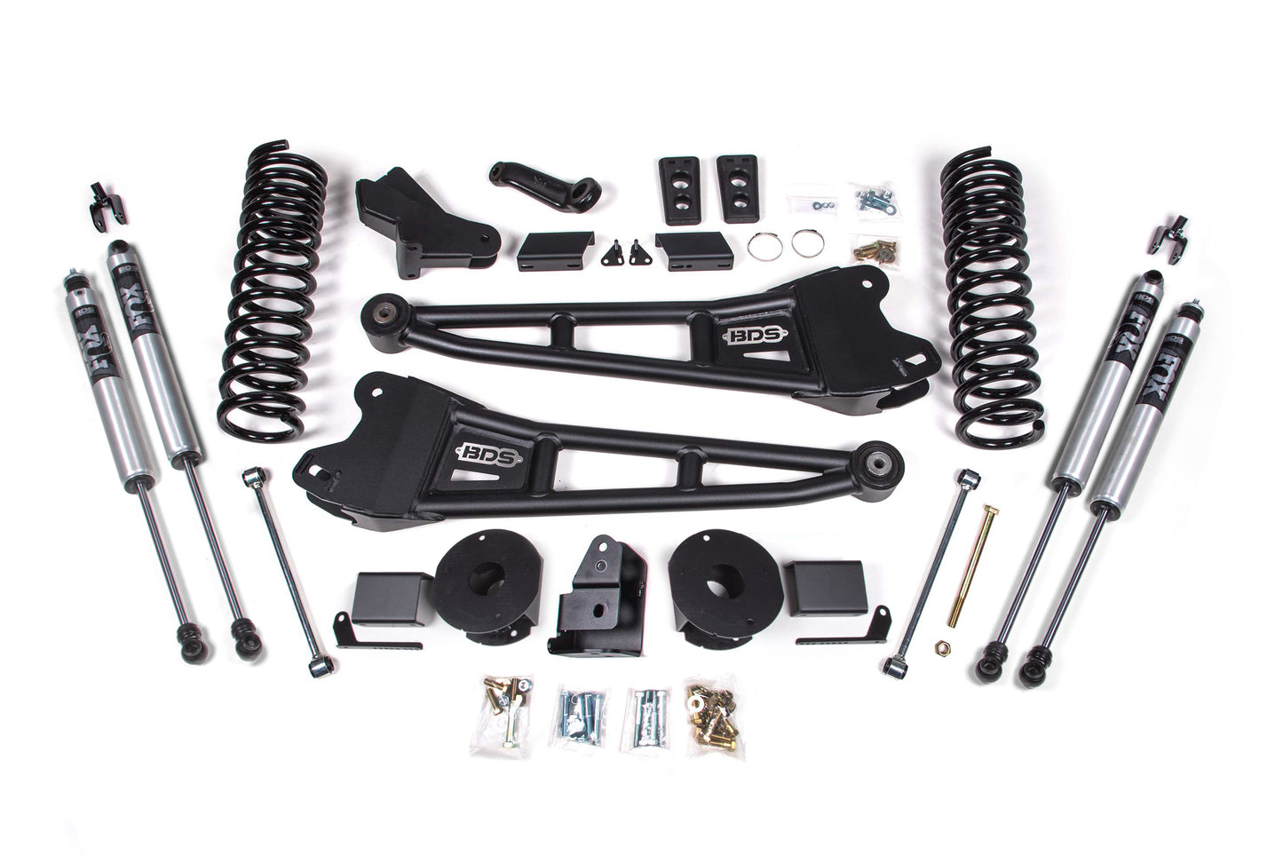 BDS SUSPENSION 4 Inch Lift Kit W/ Radius Arm - Ram 2500 W/ Rear Air Ride (14-18) 4WD - Gas BDS1774FS