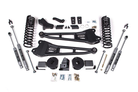 BDS SUSPENSION 4 Inch Lift Kit W/ Radius Arm - Ram 2500 W/ Rear Air Ride (14-18) 4WD - Gas BDS1774H
