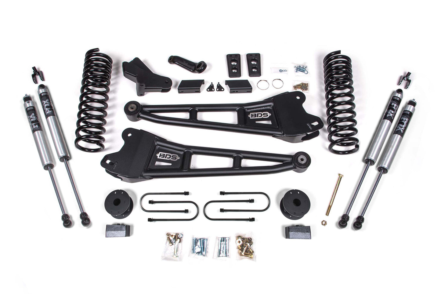 BDS SUSPENSION 4 Inch Lift Kit W/ Radius Arm - Ram 3500 W/ Rear Air Ride (13-18) 4WD - Diesel BDS1792FS