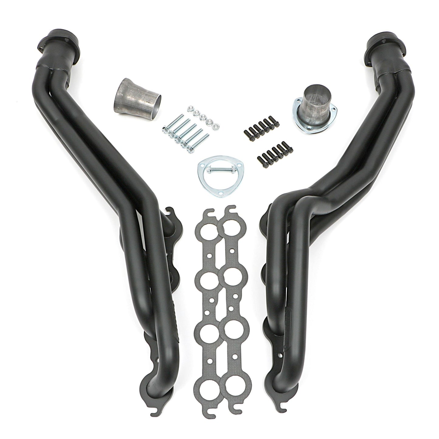 Hedman Hedders HEDMAN HEADERS 1982-04 CHEVY/GMC S10/S15 (2WD) LS SWAP HEADERS; 1-1/2 IN. LONG TUBE; 3 IN. BALL/SOCKET COLLECTOR- BLACK MAXX CERAMIC COATED 69053