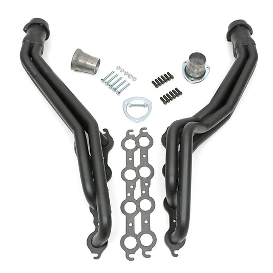 Hedman Hedders HEDMAN HEADERS 1982-04 CHEVY/GMC S10/S15 (2WD) LS SWAP HEADERS; 1-1/2 IN. LONG TUBE; 3 IN. BALL/SOCKET COLLECTOR- BLACK MAXX CERAMIC COATED 69053