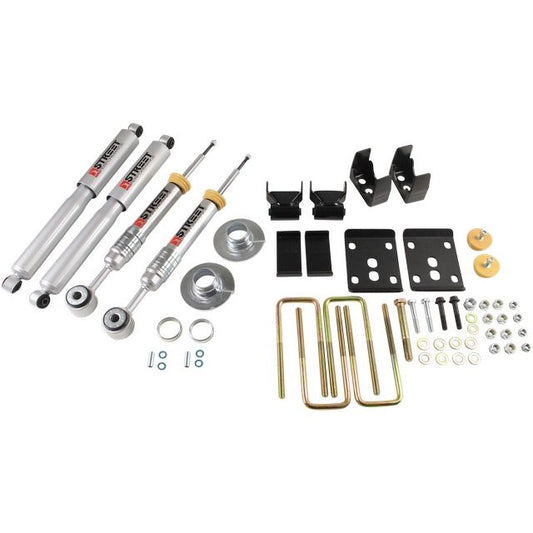 BELLTECH 972SP LOWERING KITS Front And Rear Complete Kit W/ Street Performance Shocks 2009-2013 Ford F150 Ext & Quad Cab Short Bed +1 in. to -3 in. F/5.5 in. R drop W/ Street Performance Shocks