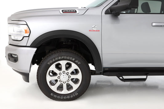 Bushwacker 50069-02 Black OE-Style Smooth Finish Front Fender Flares For 2019-2022 Ram 2500 Fits Models W/o OEM Fender Flares Includes Dually