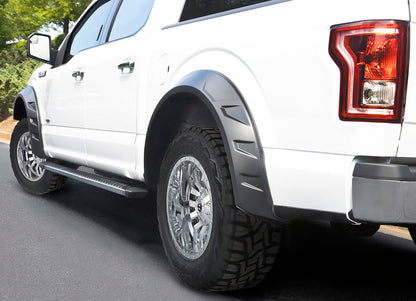 Bushwacker 20957-02 DRT Style Fender Flares; Front And Rear For 2015-2017 Ford F-150