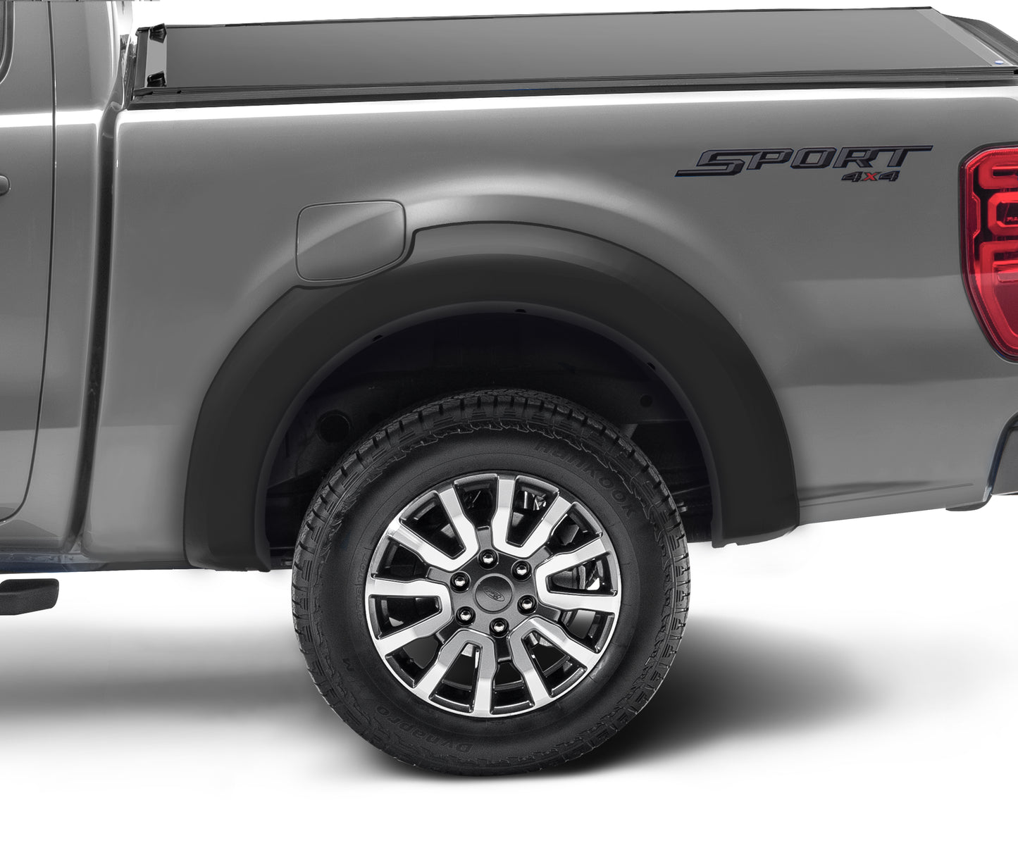 Bushwacker 20116-02 Black Extend-A-Fender Style Smooth Finish Rear Fender Flares For 2019-2023 Ford Ranger