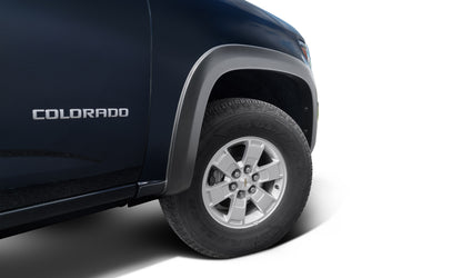Bushwacker 40143-02 Black OE-Style Smooth Finish Front Fender Flares For 2015-2020 Chevy Colorado