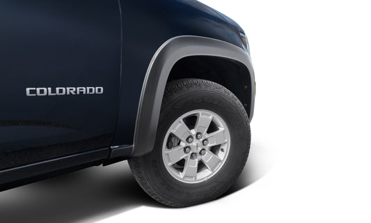 Bushwacker 40143-02 Black OE-Style Smooth Finish Front Fender Flares For 2015-2020 Chevy Colorado