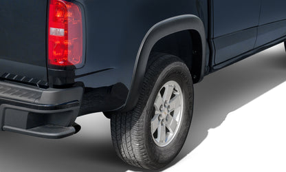 Bushwacker 40134-02 Black OE-Style Smooth Finish Rear Fender Flares For 15-16 Chevrolet Colorado; 17-22 Chevrolet Colorado Exc. ZR2 Models