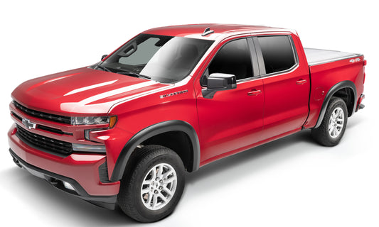 Bushwacker 40930-02 Black OE-Style Smooth Finish 4-Piece Fender Flare Set For 2019-2021 Chevrolet Silverado 1500 2022 Chevrolet Silverado 1500 LTD