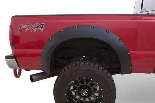 Bushwacker 20005-07 Black Cutout Style Textured Finish Rear Fender Flares For 1966-1977 Ford Bronco (5 In. Extra Wheel Well Opening)