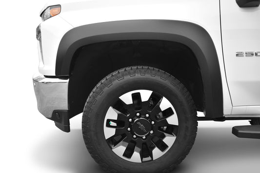 Bushwacker 40163-02 Black Extend-A-Fender Style Smooth Finish Front Fender Flares For 2020-2022 Chevrolet Silverado 2500/3500