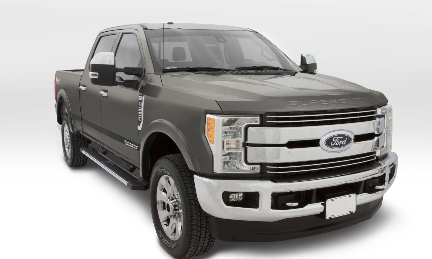 Bushwacker 20944-6A OE Style Color Matched Magnetic Grey Metallic 4-Piece Fender Flare Set For 2020-2022 Ford F-250/F-350 Super Duty