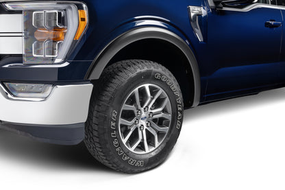 Bushwacker 20131-02 Black OE-Style Smooth Finish Front Fender Flares For 2021-2023 Ford F-150; Will Not Fit F150 Lightning