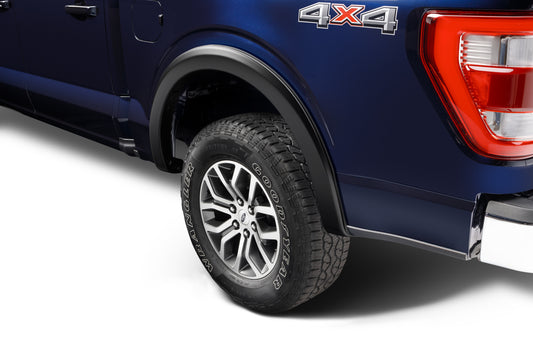 Bushwacker 20130-02 Black OE-Style Smooth Finish Rear Fender Flares For 2021-2023 Ford F-150; Will Not Fit F150 Lightning