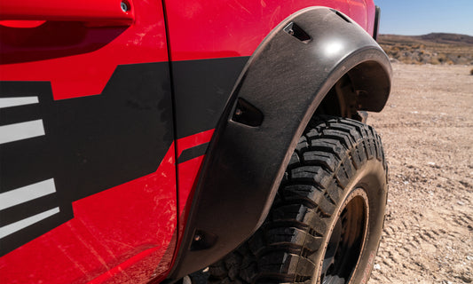 Bushwacker 20960-02 Black Pocket/Rivet Style Textured Finish 4-Piece Fender Flare Set For 2021-2023 Ford Bronco 4-Dr