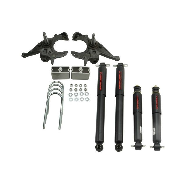 BELLTECH 617ND LOWERING KITS Front And Rear Complete Kit W/ Nitro Drop 2 Shocks 1982-2004 Chevrolet S10/S15 Pickup 4&6 cyl. (Ext Cab) 2 in. F/3 in. R drop W/ Nitro Drop II Shocks