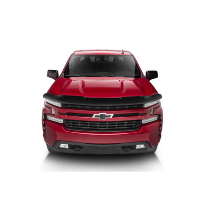 Auto Ventshade 25956 Bugflector II Dark Smoke Hood Shield For 2019-2021 Chevrolet Silverado 1500; 22-23 Chevrolet Silverado 1500 Exc ZR2 LT Trail Boss Custom Trail Boss; 2022 Chevrolet Silverado 1500 LTD