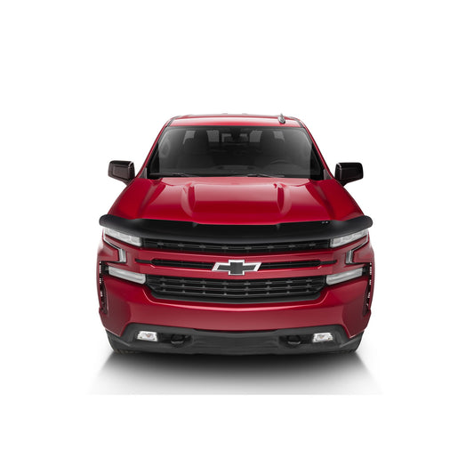 Auto Ventshade 25956 Bugflector II Dark Smoke Hood Shield For 2019-2021 Chevrolet Silverado 1500; 22-23 Chevrolet Silverado 1500 Exc ZR2 LT Trail Boss Custom Trail Boss; 2022 Chevrolet Silverado 1500 LTD