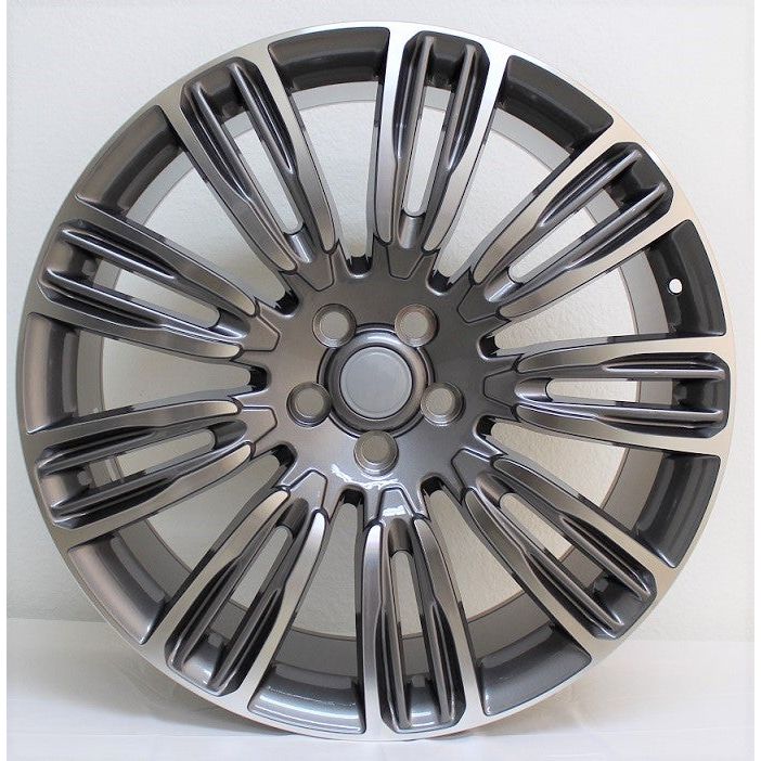 22" X 9.5" Titanium Machine Face Aluminum Wheels Set - Dynamic Performance - R531-TM-22x9.5-5x120-45-72.56