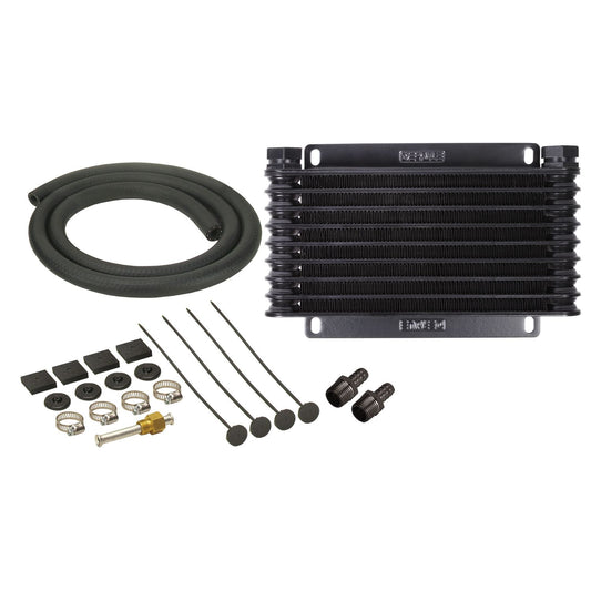 Derale 9 Row Series 9000 Plate & Fin Transmission Cooler Kit, 1/2" NPT 13612