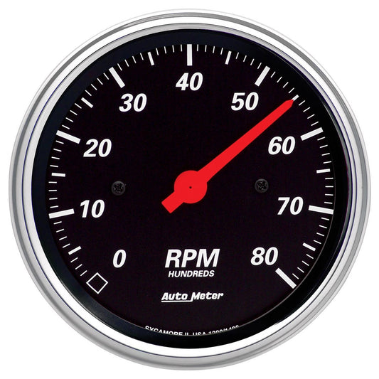 AutoMeter 3-3/8 in. IN-DASH TACHOMETER 0-8000 RPM DESIGNER BLACK 1490