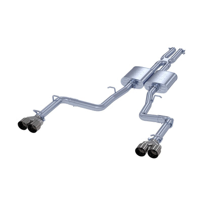 MBRP Exhaust 3in. Cat Back; Dual Split Rear; Quad Tips S7111AL