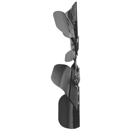 Derale 17" Heavy Duty Stainless Steel Reverse Rotation Flex Fan, Black Hub 17617