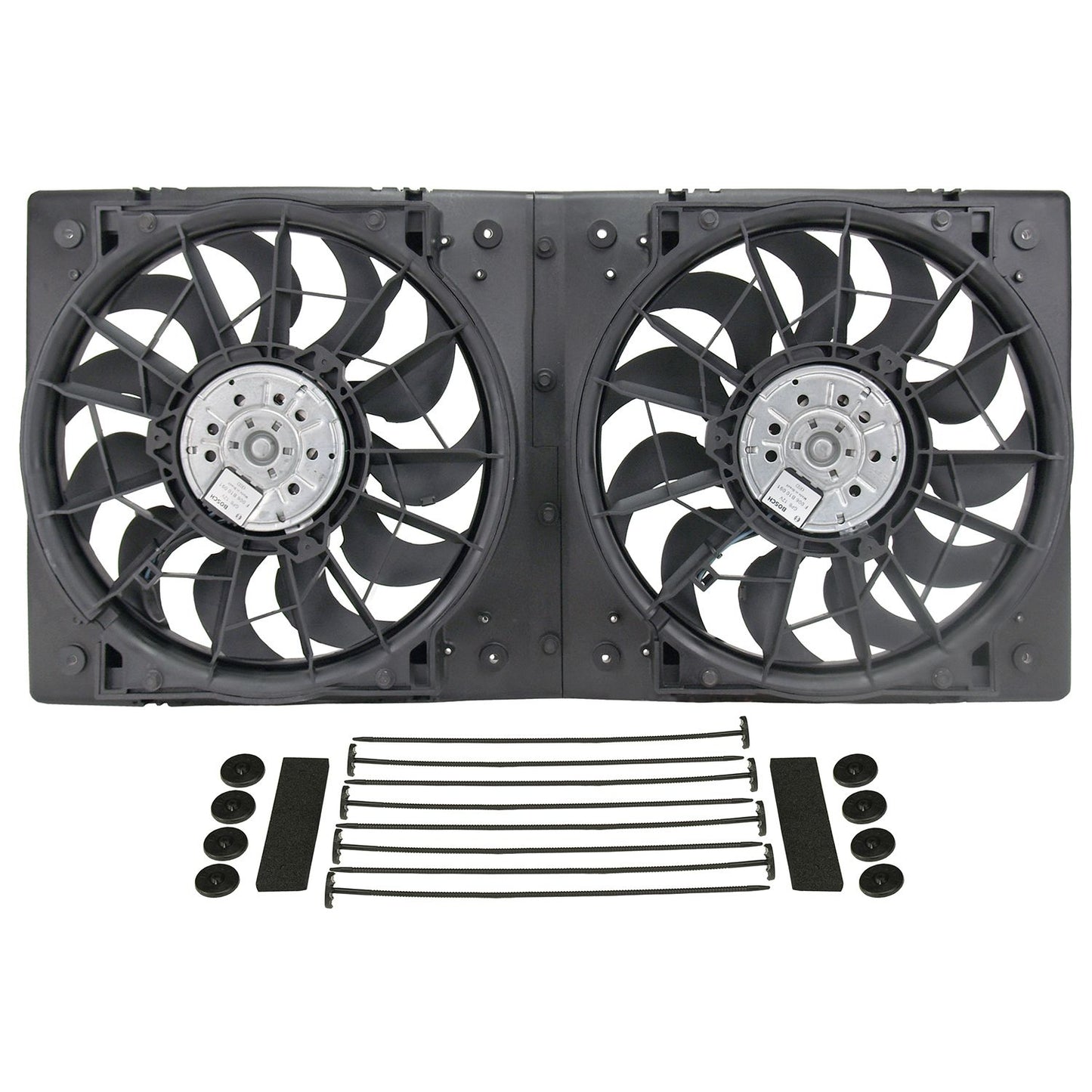 Derale High Output Dual 12" Electric RAD Fan/Plastic Shroud Kit 16928