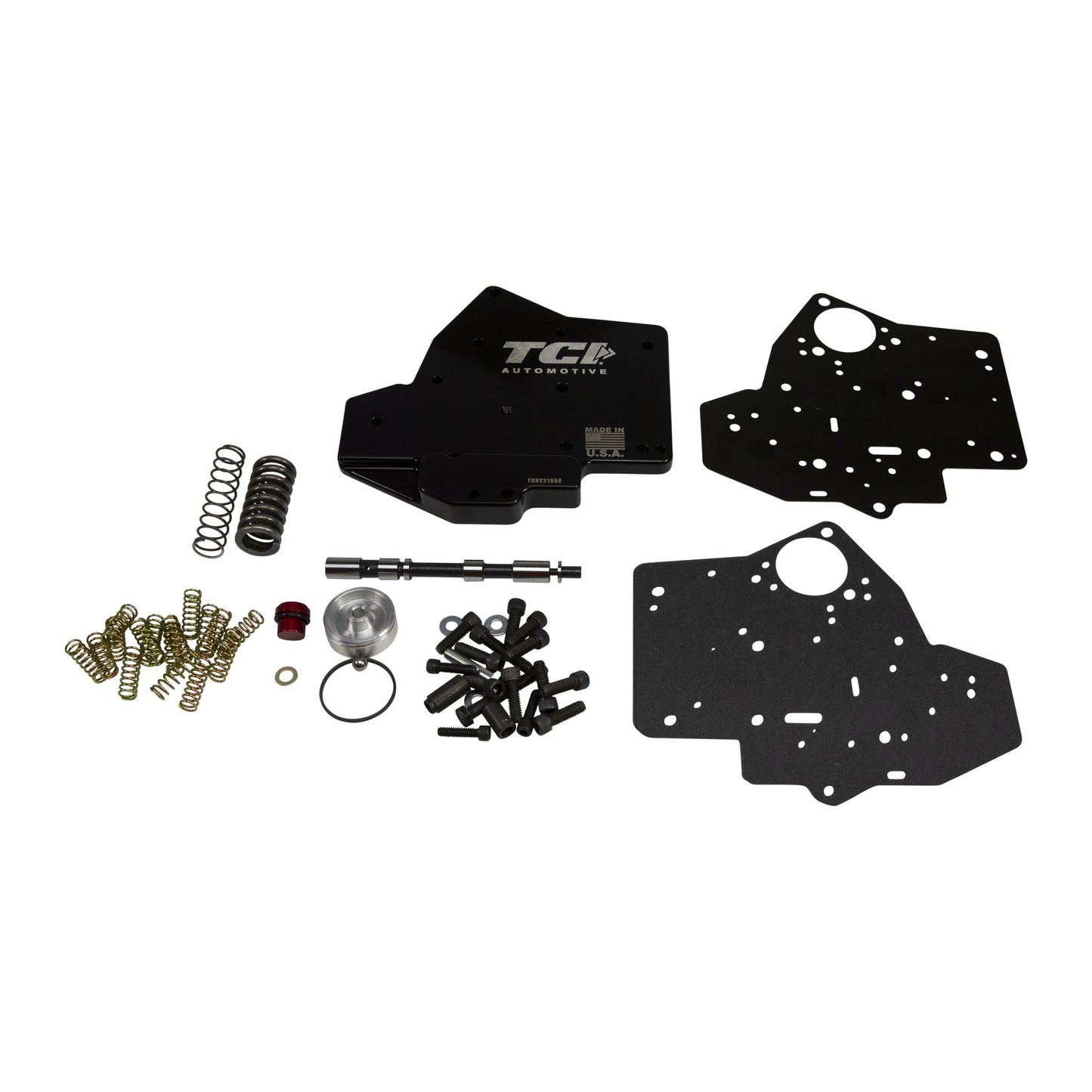 TCI GM TH400 Billet Reverse Manual Pattern Valve Body w Engine Braking Blk anodized 221570