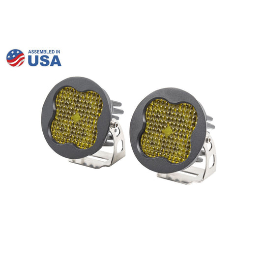 Diode Dynamics - DD6141P - Worklight SS3 Sport Yellow Flood Round (pair)