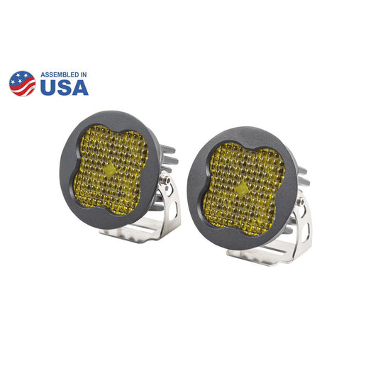Diode Dynamics - DD6149P - Worklight SS3 Pro Yellow Flood Round (pair)