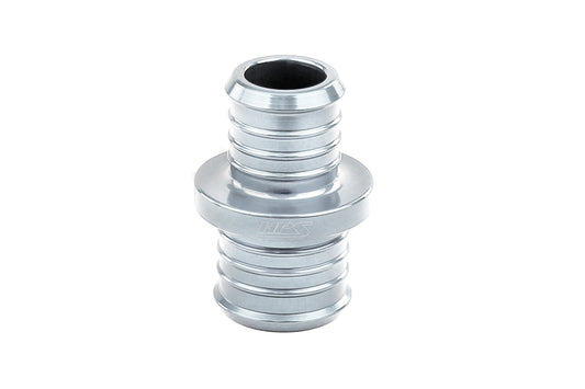 HPS Performance Billet Multi-ribbed Aluminum Reducing Hose Union 1/2" - 5/8" OD Silver AHUR-050-062-SL