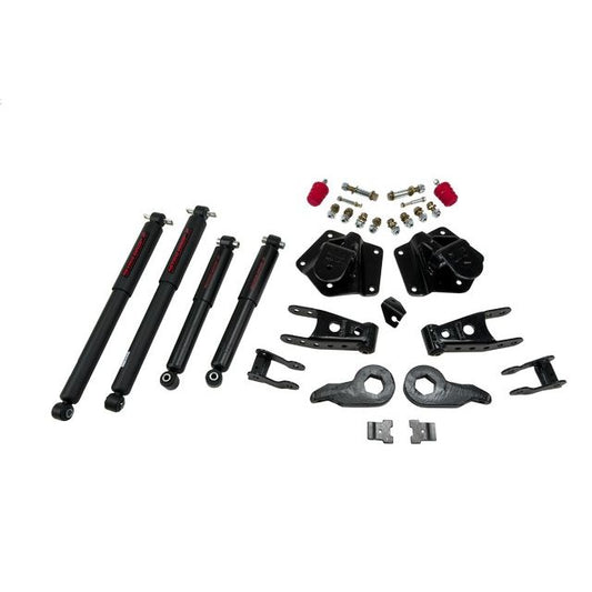 BELLTECH 764ND LOWERING KITS Front And Rear Complete Kit W/ Nitro Drop 2 Shocks 1995-1999 Chevrolet Tahoe/Yukon (4DR) 92-94 Chevrolet Blazer (4DR) 1 in. or 3 in. F/4 in. R drop W/ Nitro Drop II Shocks