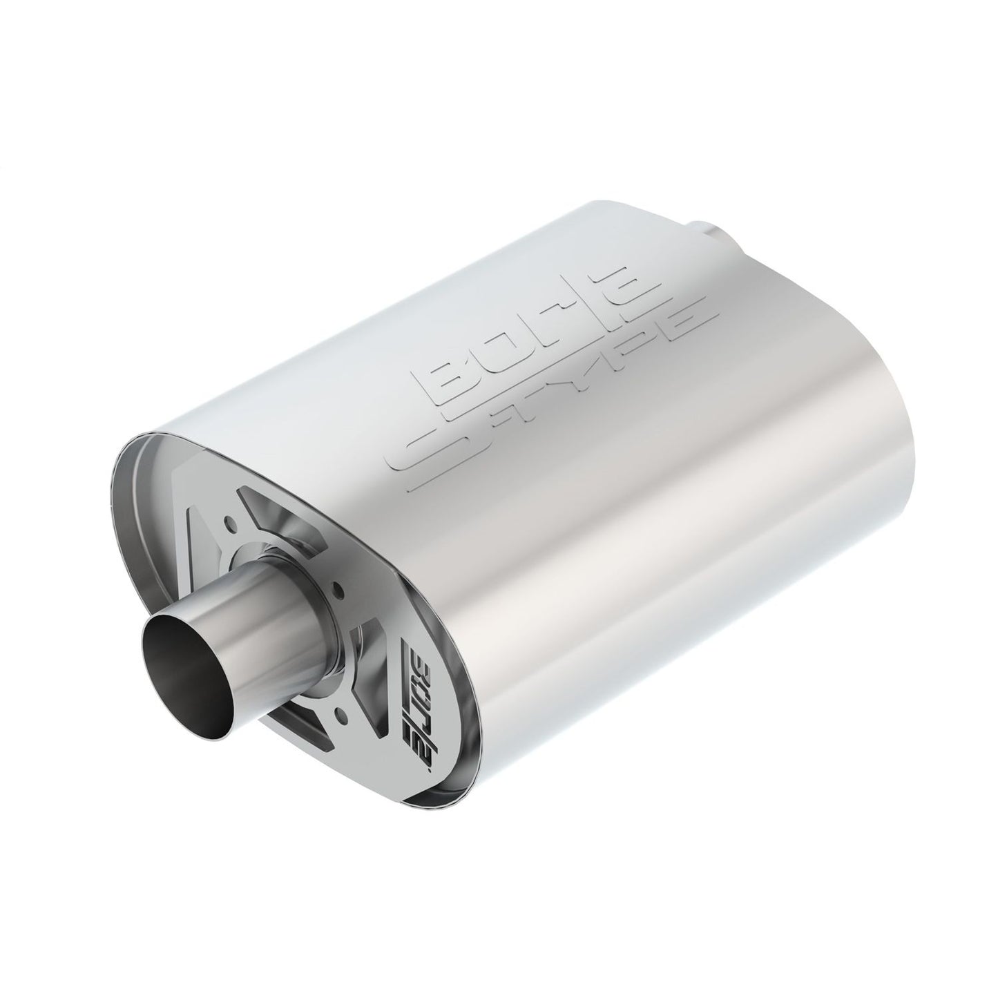 Borla CrateMuffler Muffler Ford Coyote 5.0L V8 Moderate Output 2.5in Offset Inlet/ 2.5in Center Outlet S-Type 400855