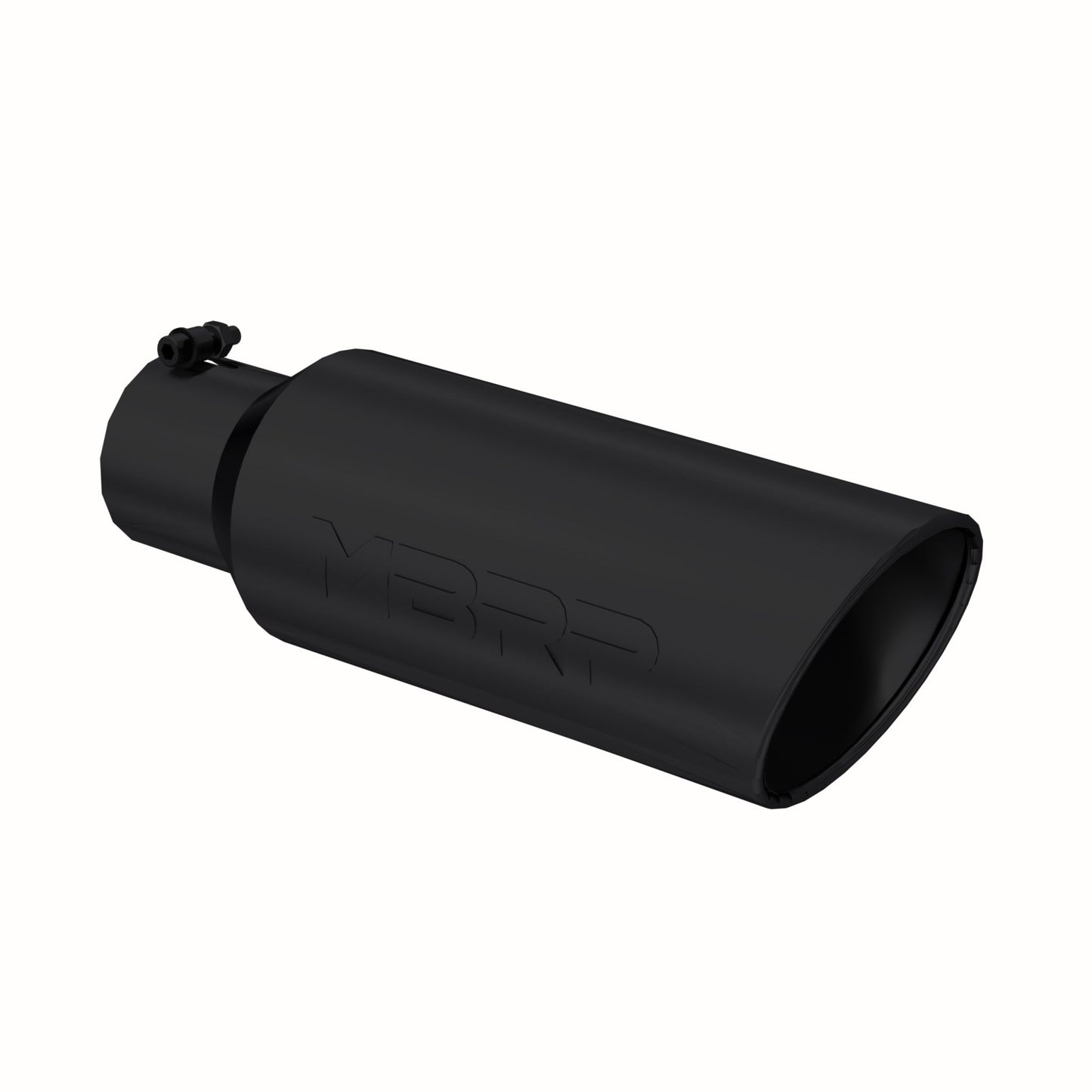 MBRP Exhaust Tip; 6in. O.D.; Rolled end; 4in. inlet 18in. in length; Black Coated T5130BLK