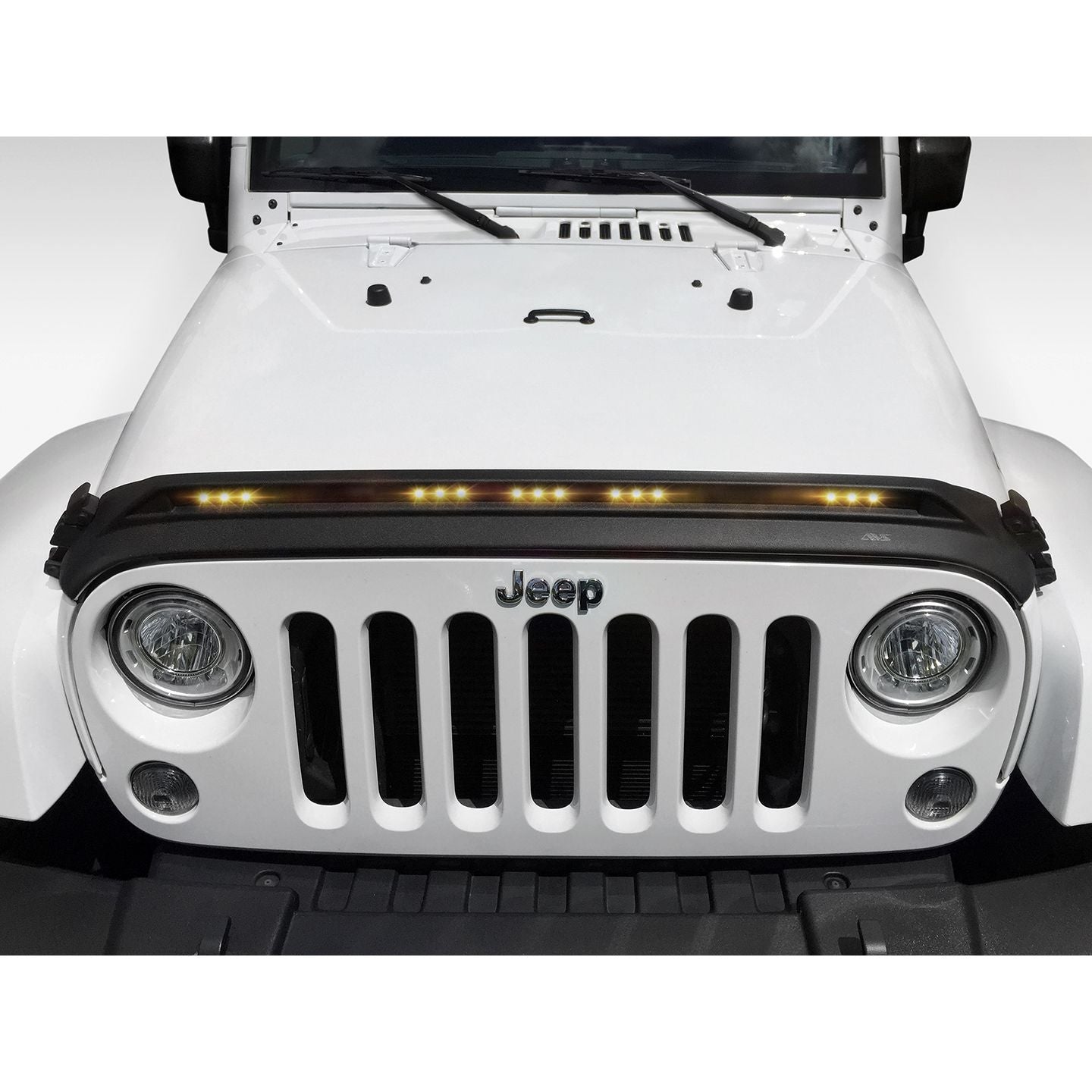 Auto Ventshade 753060 Aeroskin LightShield Hood Protector For 2007-2018 Jeep Wrangler JK