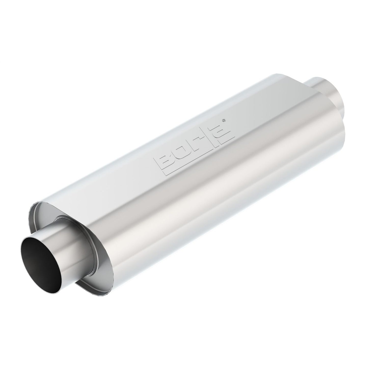 Borla XR-1 Multi-Core Racing Muffler 4in Center Inlet/ 4in Center Outlet 5.5in x 8.5in Oval x 23in Long Body 400069