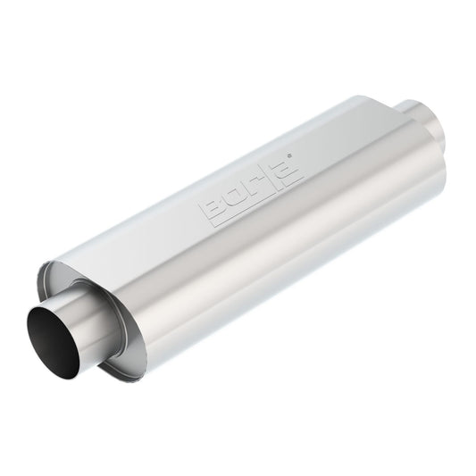Borla XR-1 Multi-Core Racing Muffler 4in Center Inlet/ 4in Center Outlet 5.5in x 8.5in Oval x 23in Long Body 400069