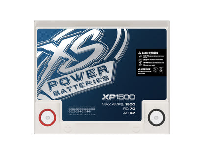 XS Power Batteries 12V AGM XP Series Supplemental Batteries - M6 Terminal Bolts Included 1500 Max Amps XP1500