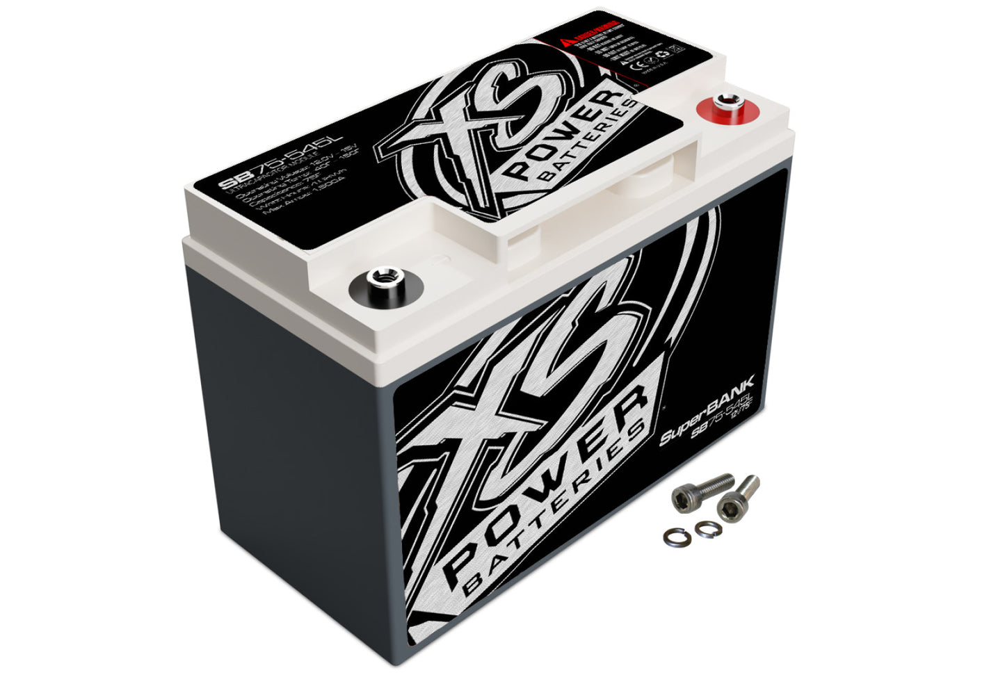 XS Power Batteries 12V Powersports Super Bank Capacitor Modules - M6 Terminal Bolts Included 1500 Max Amps SB75-545L