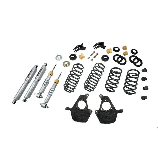 BELLTECH 733SP LOWERING KITS Front And Rear Complete Kit W/ Street Performance Shocks 2007-2014 Chevrolet Tahoe/Suburban/Avalanche/Yukon (w/out Factory Autoride 2WD/4WD) 3 in. or 4 in. F/3 in. or 4 in. R drop W/ Street Performance Shocks