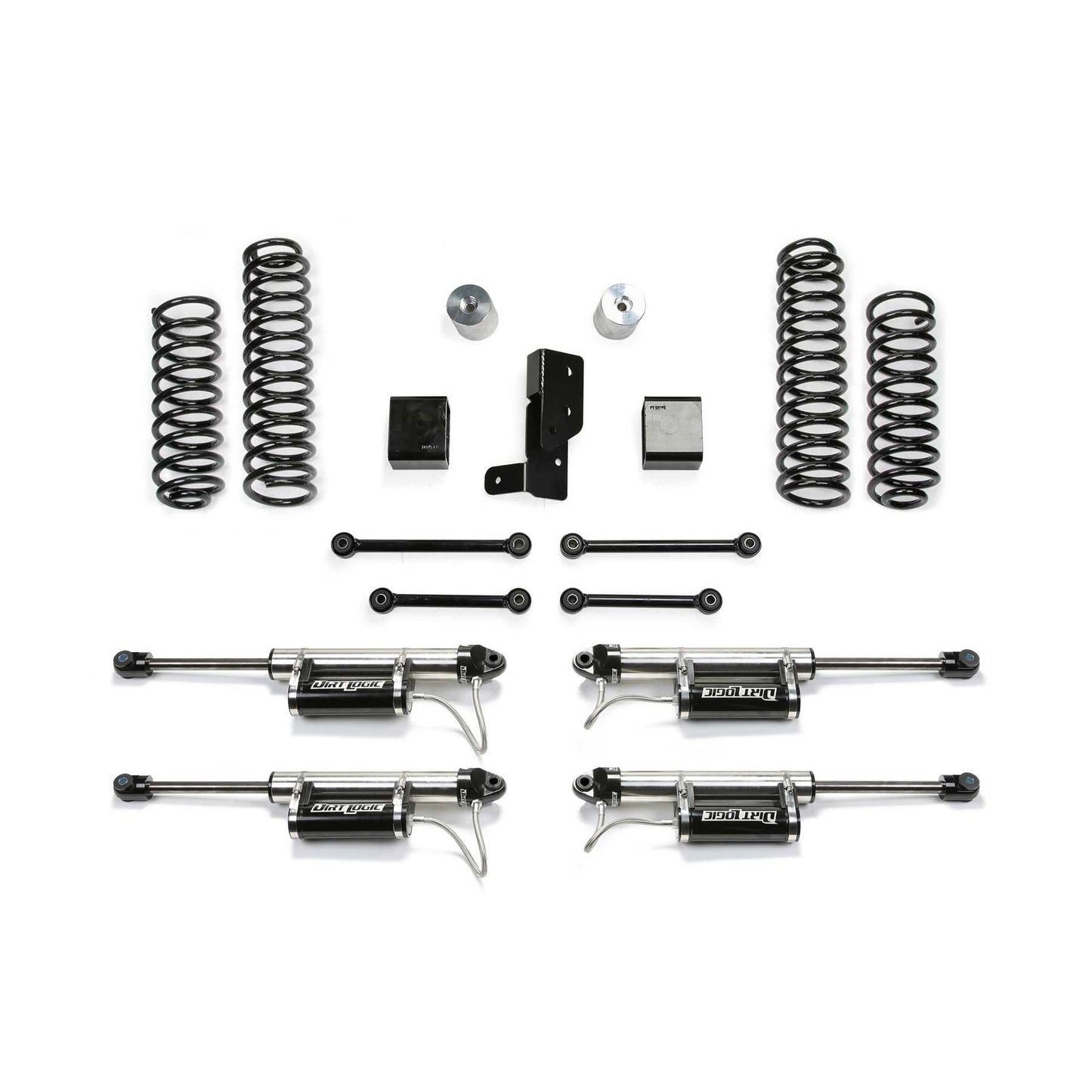 Fabtech 3" SPORT SYSTEM W/ DL RESI 2018-22 JEEP JL 4-DOOR 4WD K4108DL
