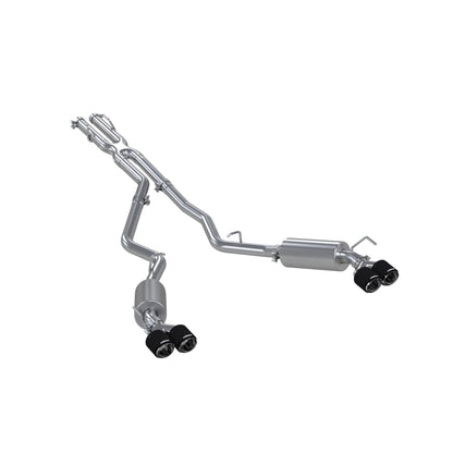 MBRP Exhaust 2.5in. Cat Back; Dual Rear; Quad Tips S52053CF