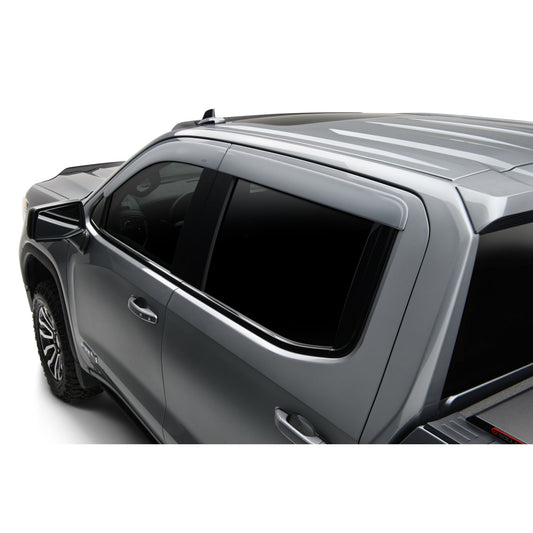 Auto Ventshade 894075-GAN Ventvisor Low Profile Silver Ice Metallic Side Window Deflector 4-pc Set For 2021-2023 Chevrolet Silverado/GMC Sierra 1500 22 Silverado 1500 LTD Crew Cab