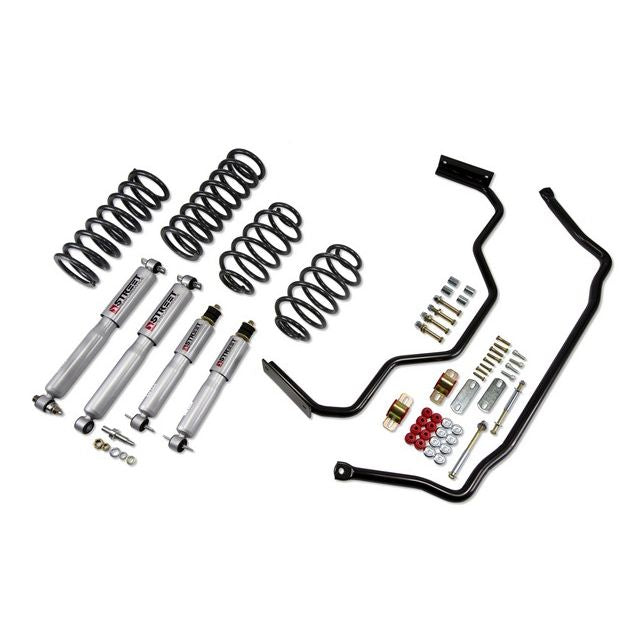 BELLTECH 1731 MUSCLE CAR PERF KIT Complete Kit Inc Front and Rear Springs Street Performance Shocks & Sway bars 1978-1987 Oldsmobile Cutlass (G-Body) 1 in. F/1 in. R drop