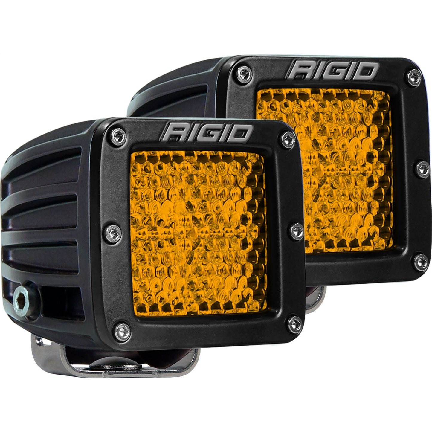 RIGID Industries D-Series Rear Facing Light High/Low Amber Diffused Surface Mount Pair 90151