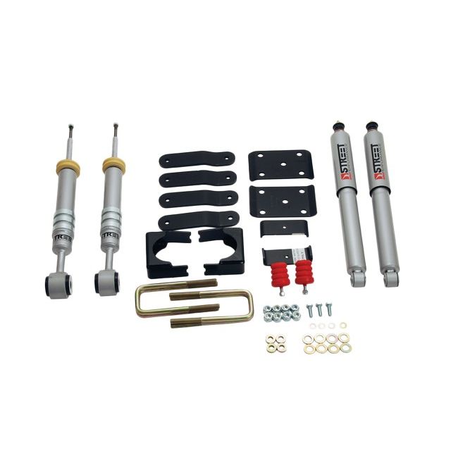 BELLTECH 442SP LOWERING KITS Front And Rear Complete Kit W/ Street Performance Shocks 2007-2018 Toyota Tundra V8 only ((All Cabs): except TRD) +2 in. to -2 in. F/4 in. R drop W/ Street Performance Shocks